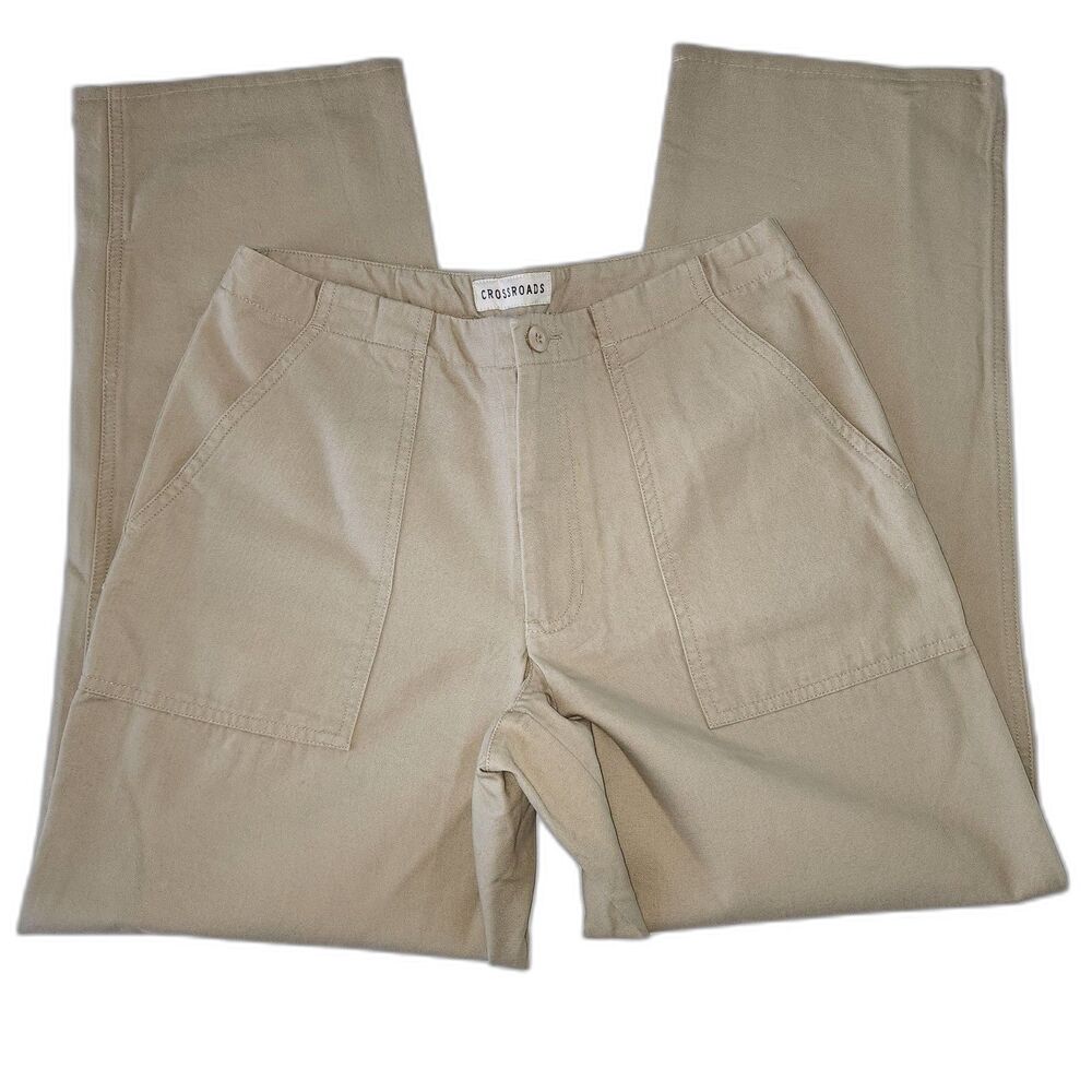 Y2K Crossroads Women's Khaki Cargo Chino Pants Size 6